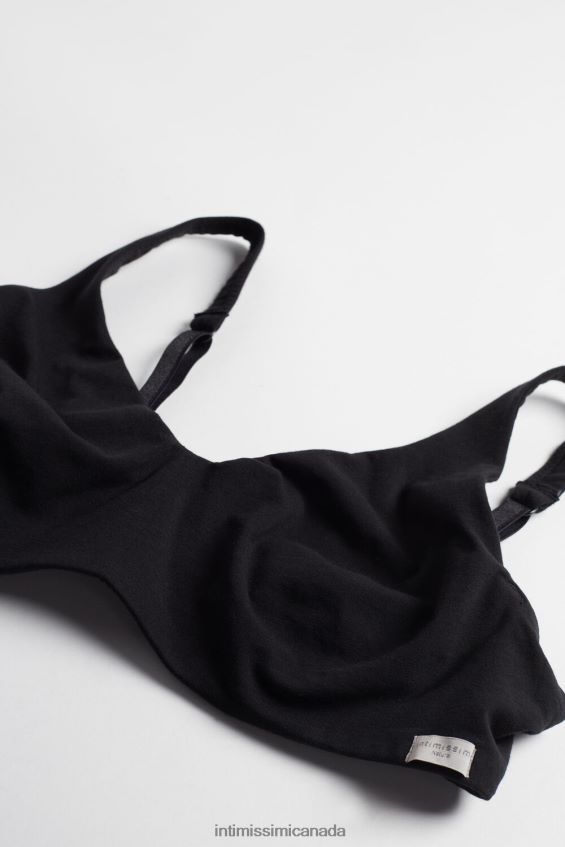 Underwear CA Intimissimi Women Greta Natural Cotton Balconette Bra 019-Black DD6R6T762 - Image 6