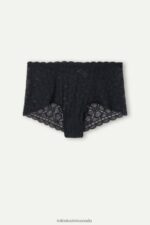 Underwear CA Intimissimi Women High-Rise Lace French Knickers 019-Black DD6R6T1067 - Image 6