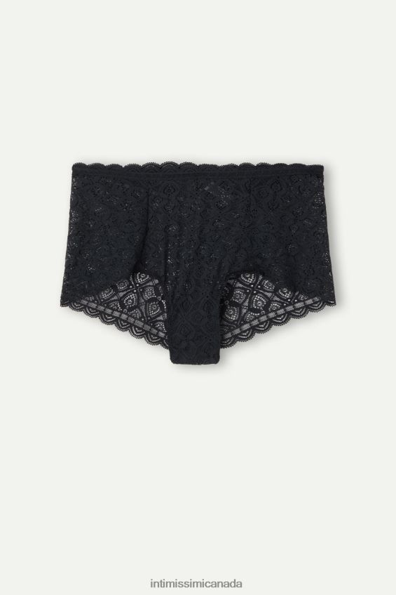 Underwear CA Intimissimi Women High-Rise Lace French Knickers 019-Black DD6R6T1067 - Image 6