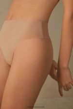Underwear CA Intimissimi Women High-Waisted Thong in Seamless Ultralight Microfibre 044-Soft Beige DD6R6T1025 - Image 2