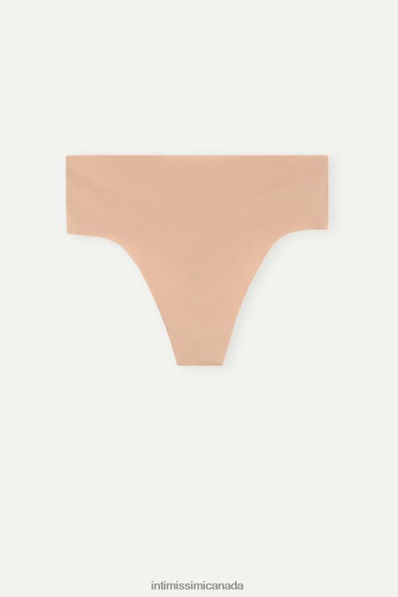 Underwear CA Intimissimi Women High-Waisted Thong in Seamless Ultralight Microfibre 044-Soft Beige DD6R6T1025 - Image 5