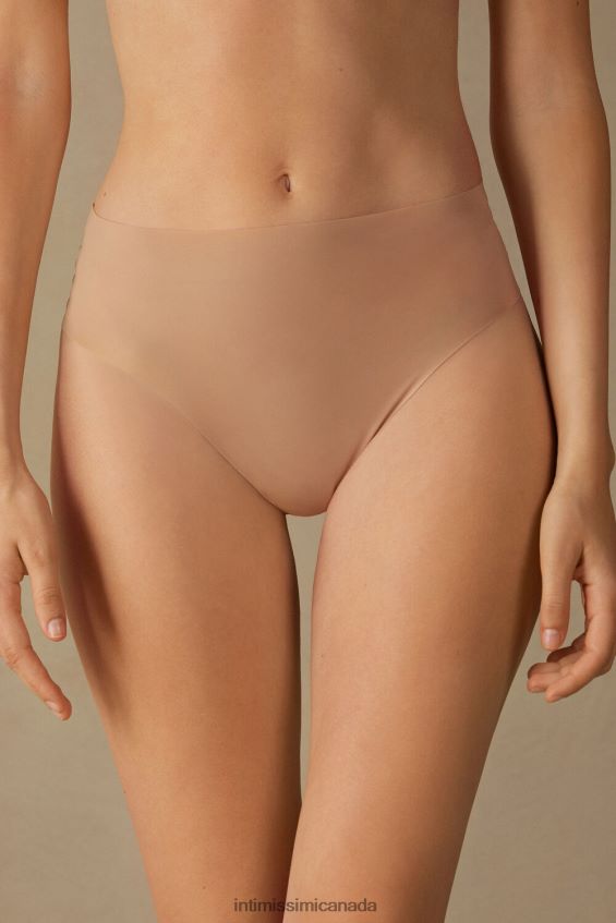 Underwear CA Intimissimi Women High-Waisted Thong in Seamless Ultralight Microfibre 044-Soft Beige DD6R6T1025 - Image 1