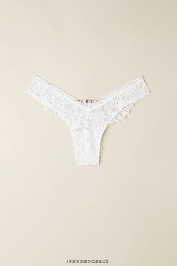 Underwear CA Intimissimi Women Hot Summer Days 80s-Style Brazilian Briefs 001-White DD6R6T933 - Image 5