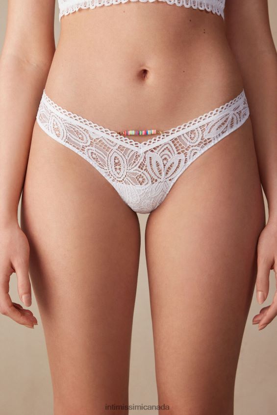 Underwear CA Intimissimi Women Hot Summer Days 80s-Style Brazilian Briefs 001-White DD6R6T933 - Image 1