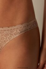Underwear CA Intimissimi Women Lace and Microfibre Brazilian Briefs 044-Soft Beige DD6R6T1061 - Image 3