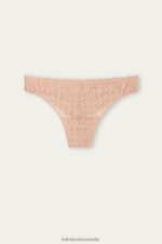 Underwear CA Intimissimi Women Lace and Microfibre Brazilian Briefs 044-Soft Beige DD6R6T1061 - Image 6