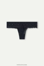 Underwear CA Intimissimi Women Lace Brazilian Briefs 019-Black DD6R6T1084 - Image 6