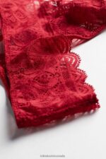Underwear CA Intimissimi Women Lace Brazilian Briefs 1473-Red DD6R6T1037 - Image 7