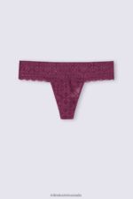 Underwear CA Intimissimi Women Lace Brazilian Briefs 345J-Purple Wine DD6R6T865 - Image 5