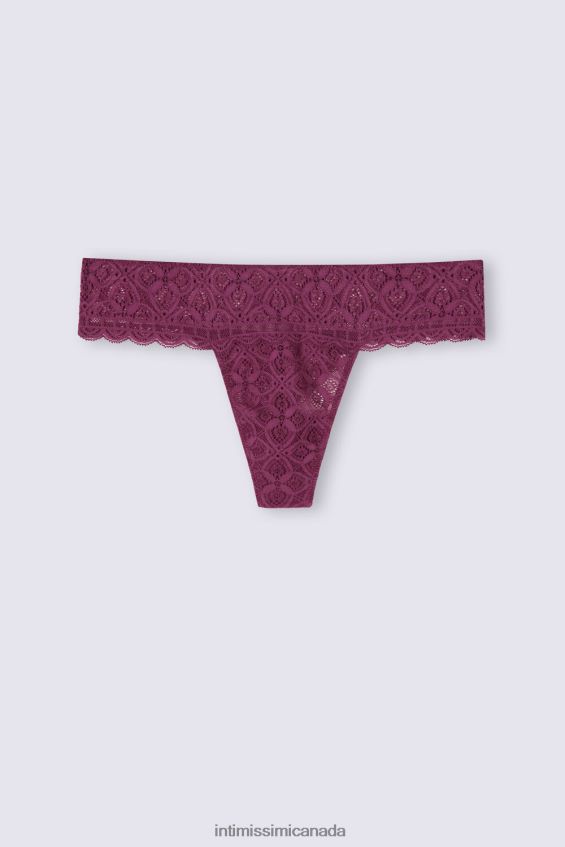 Underwear CA Intimissimi Women Lace Brazilian Briefs 345J-Purple Wine DD6R6T865 - Image 5