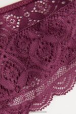 Underwear CA Intimissimi Women Lace Brazilian Briefs 345J-Purple Wine DD6R6T865 - Image 6