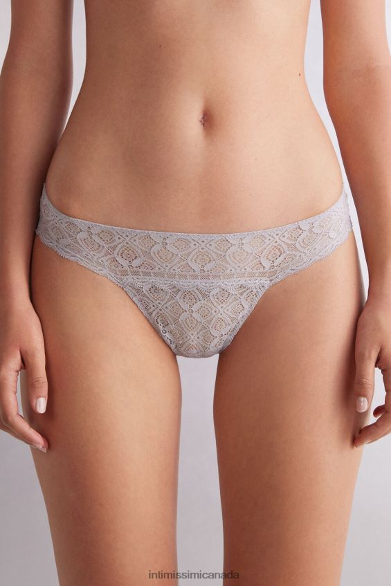 Underwear CA Intimissimi Women Lace Brazilian Briefs 347J-Ice Grey DD6R6T857 - Image 1