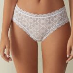 Underwear CA Intimissimi Women Lace Brazilian French Knickers 001-White DD6R6T1060