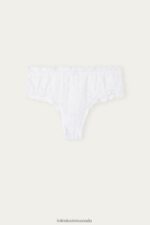 Underwear CA Intimissimi Women Lace Brazilian French Knickers 001-White DD6R6T1060 - Image 6