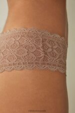 Underwear CA Intimissimi Women Lace Brazilian French Knickers 044-Soft Beige DD6R6T1052 - Image 4