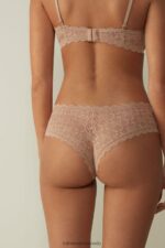 Underwear CA Intimissimi Women Lace Brazilian French Knickers 044-Soft Beige DD6R6T1052 - Image 5
