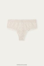 Underwear CA Intimissimi Women Lace Brazilian French Knickers 2280-Pink Silk DD6R6T1056 - Image 6
