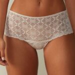 Underwear CA Intimissimi Women Lace French Knickers 2280-Pink Silk DD6R6T1070