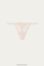 Underwear CA Intimissimi Women Lace Thong with Side Straps 2280-Pink Silk DD6R6T1071 - Image 6