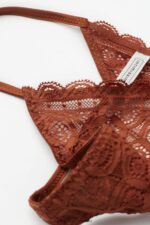 Underwear CA Intimissimi Women Lace Thong with Side Straps 332J-Light Cinnamon DD6R6T913 - Image 2
