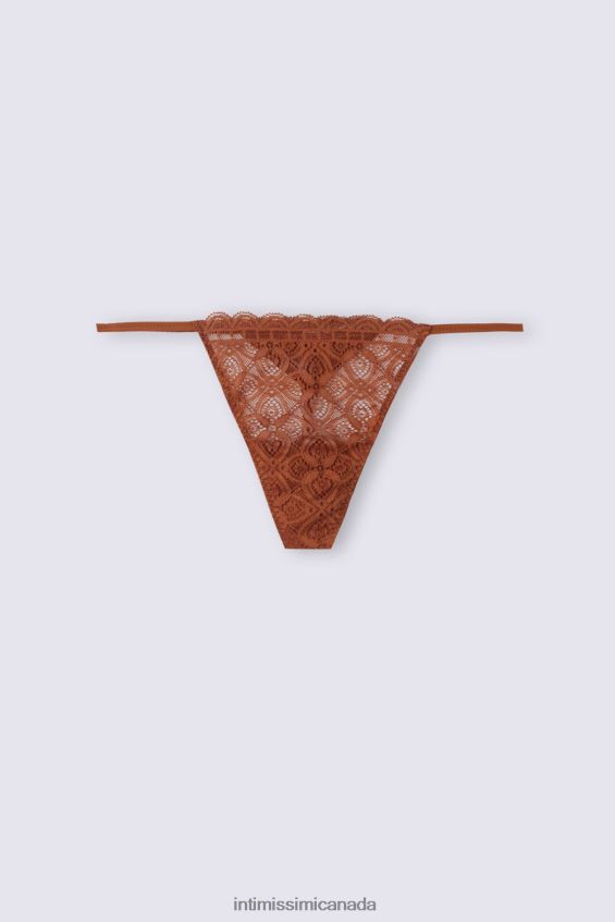 Underwear CA Intimissimi Women Lace Thong with Side Straps 332J-Light Cinnamon DD6R6T913 - Image 1