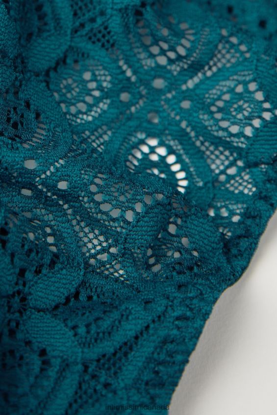 Underwear CA Intimissimi Women Lace Thong with Side Straps 346J-Teal Blue DD6R6T901 - Image 6