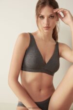 Underwear CA Intimissimi Women Lara Cotton Triangle Bra 616I-Cloud Grey Blend DD6R6T752 - Image 2