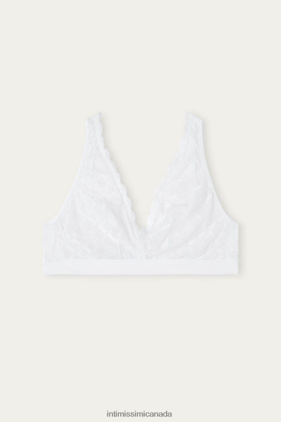 Underwear CA Intimissimi Women Lara Lace Triangle Bra 001-White DD6R6T668 - Image 6