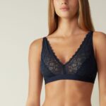 Underwear CA Intimissimi Women Lara Lace Triangle Bra 1467-Intense Blue DD6R6T669