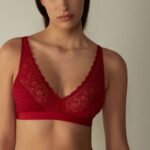 Underwear CA Intimissimi Women Lara Lace Triangle Bra 1473-Red DD6R6T664