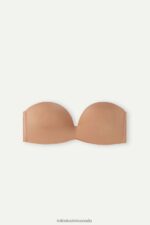 Underwear CA Intimissimi Women Laura Ultralight Microfibre Bandeau Bra 417I-Medium Beige DD6R6T510