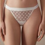 Underwear CA Intimissimi Women Love Cadeau Thong with Side Straps 2127-Powder White DD6R6T969