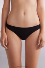 Underwear CA Intimissimi Women Low rise Cotton Knickers 019-Black DD6R6T922