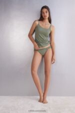 Underwear CA Intimissimi Women Low-Rise Lace Briefs 344J-Salvia Green DD6R6T871 - Image 2