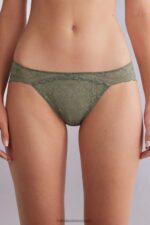 Underwear CA Intimissimi Women Low-Rise Lace Briefs 344J-Salvia Green DD6R6T871