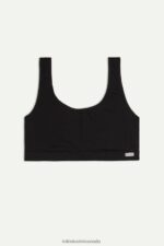 Underwear CA Intimissimi Women Natural Cotton Bra 019-Black DD6R6T757 - Image 5