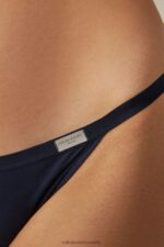 Underwear CA Intimissimi Women Natural Cotton Briefs with Side Straps 1467-Intense Blue DD6R6T1109 - Image 4