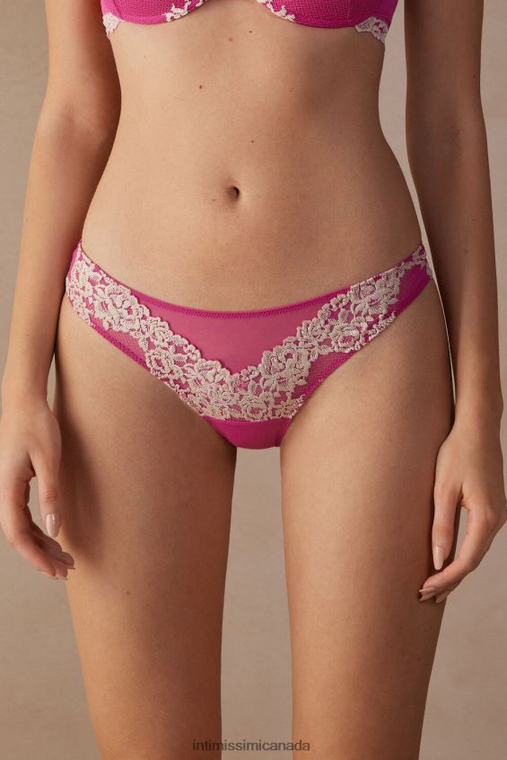 Underwear CA Intimissimi Women Pretty Flowers Brazilian Briefs 213J-Valentine Pink/Ivory DD6R6T970 - Image 1