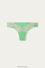 Underwear CA Intimissimi Women Pretty Flowers Brazilian Briefs 215J-Apple Mint/Ivory DD6R6T954 - Image 5