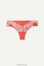 Underwear CA Intimissimi Women Pretty Flowers Brazilian Briefs 216J-Flame Scarlet/Ivory DD6R6T952 - Image 5