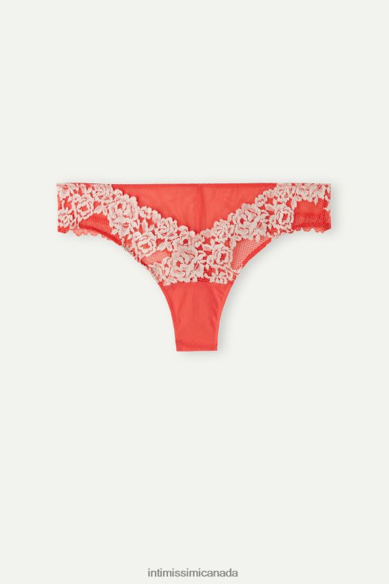 Underwear CA Intimissimi Women Pretty Flowers Brazilian Briefs 216J-Flame Scarlet/Ivory DD6R6T952 - Image 5