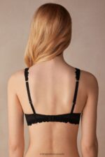 Underwear CA Intimissimi Women Pretty Flowers Gioia Super Push-Up Bra 019-Black DD6R6T686 - Image 5