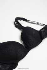 Underwear CA Intimissimi Women Pretty Flowers Gioia Super Push-Up Bra 019-Black DD6R6T686 - Image 7