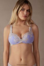 Underwear CA Intimissimi Women Pretty Flowers Gioia Super Push-Up Bra 214J-Sweet Lavender/Ivory DD6R6T570
