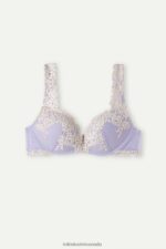Underwear CA Intimissimi Women Pretty Flowers Gioia Super Push-Up Bra 214J-Sweet Lavender/Ivory DD6R6T570 - Image 5