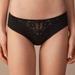 Underwear CA Intimissimi Women Pretty Flowers Seamless Cotton Briefs 019-Black DD6R6T1045