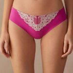 Underwear CA Intimissimi Women Pretty Flowers Seamless Cotton Briefs 213J-Valentine Pink/Ivory DD6R6T972
