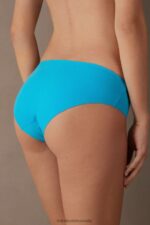 Underwear CA Intimissimi Women Pretty Flowers Seamless Cotton Briefs 233J-Digital Turquoise/Ivory DD6R6T966 - Image 4