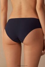 Underwear CA Intimissimi Women Pretty Flowers Seamless Cotton Briefs 347I-Deep Blue/Vanilla DD6R6T1151 - Image 5