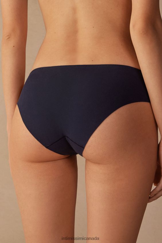 Underwear CA Intimissimi Women Pretty Flowers Seamless Cotton Briefs 347I-Deep Blue/Vanilla DD6R6T1151 - Image 5